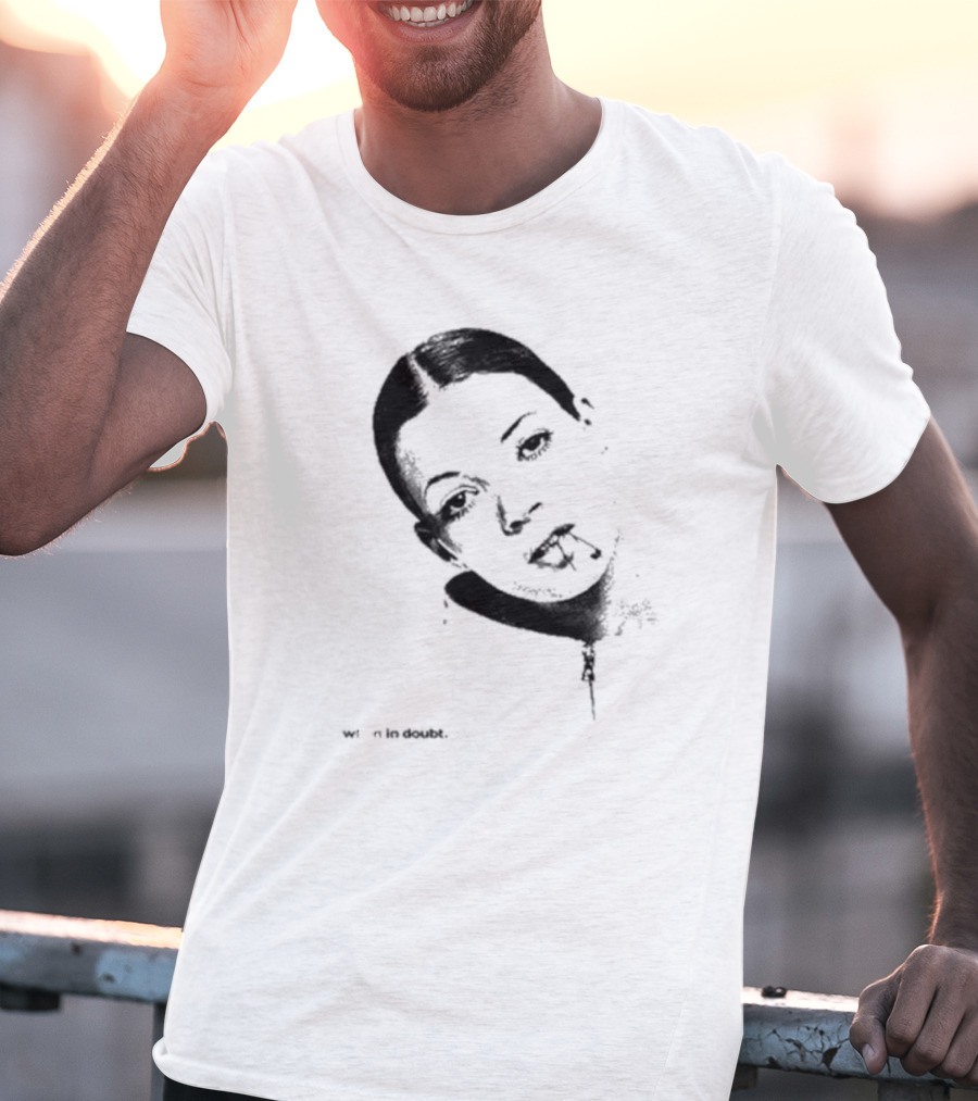 90s Kate Moss When In Doubt Portrait T-Shirt