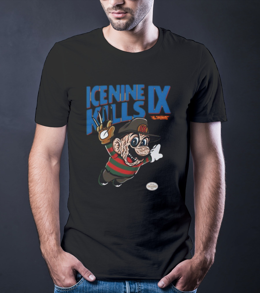 Ice Nine Kills IX The American Nightmare Freddy Krueger Mario Horror Mashup T-Shirt