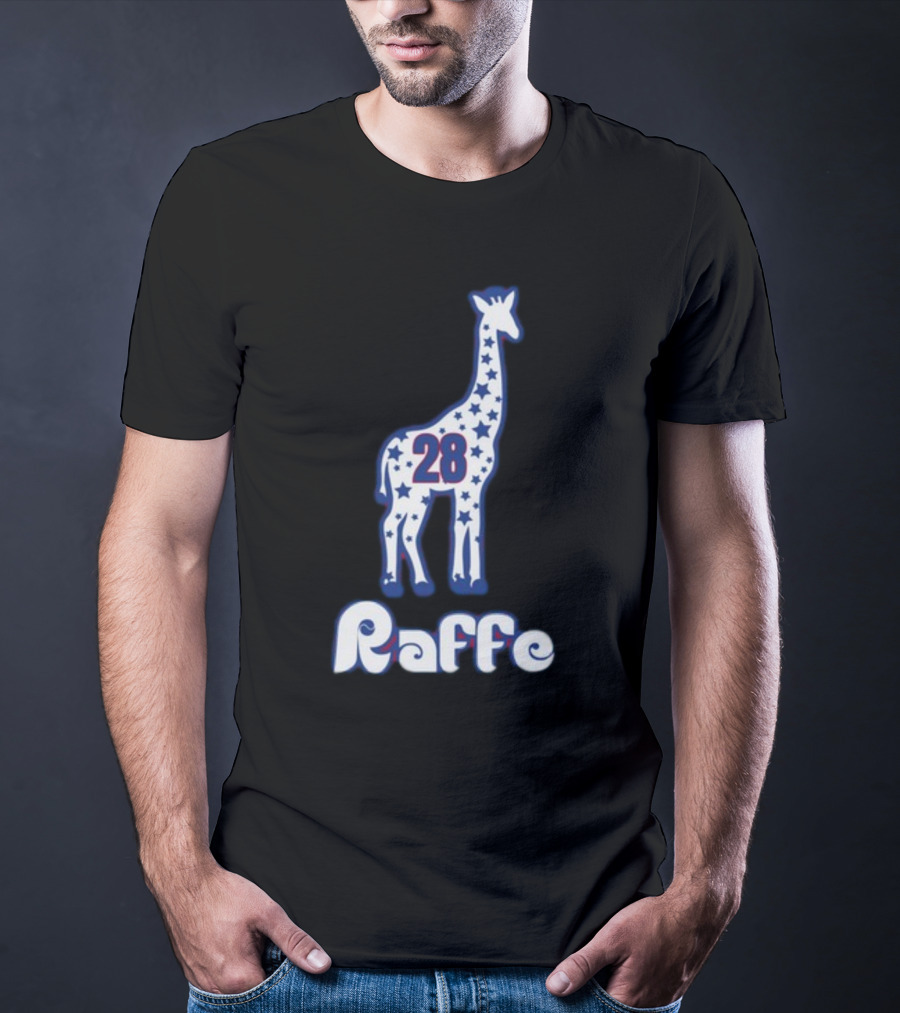 Phillygoat Raffe 28 Star-Patterned Giraffe Jersey T-Shirt