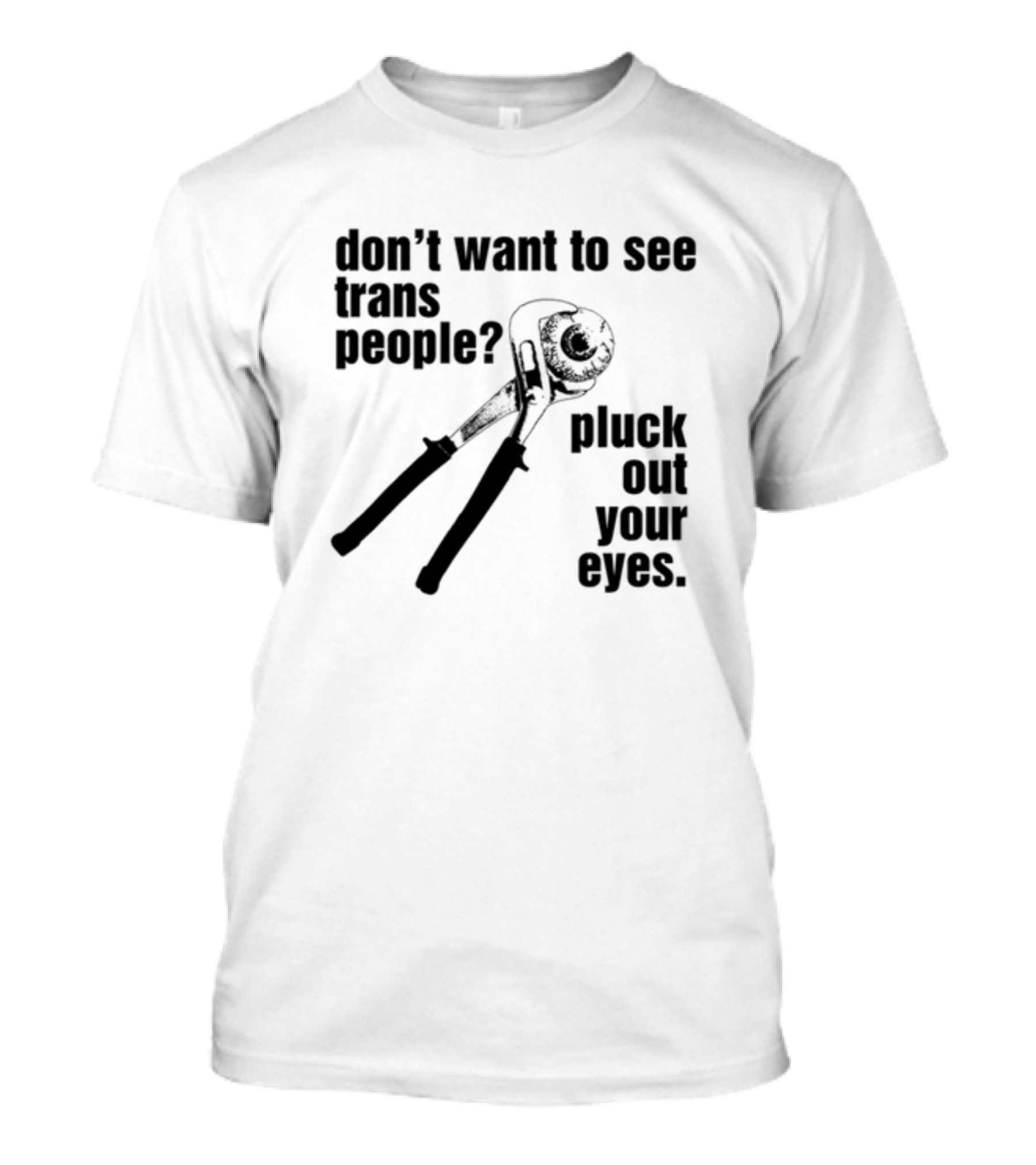 Don't Want To See Trans People Pluck Out Your Eyes Wrench T-Shirt