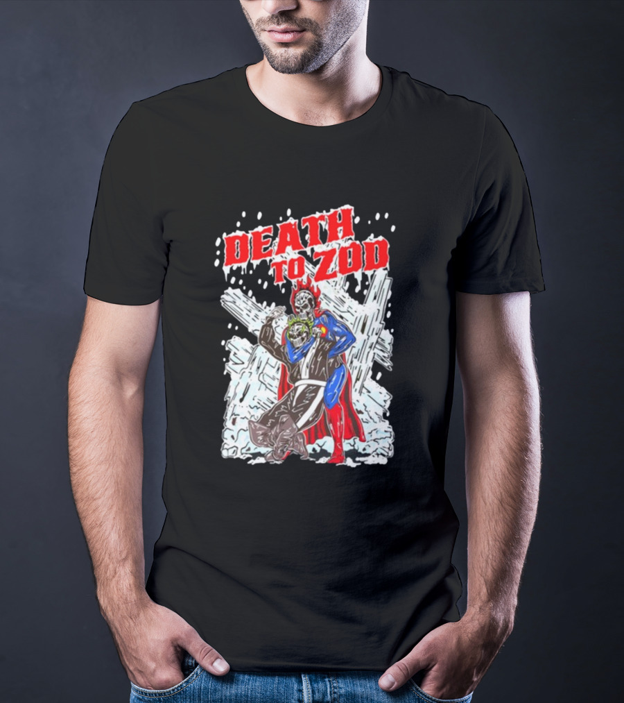Death To Zod Battle Against Villain In Ice Fortress T-Shirt