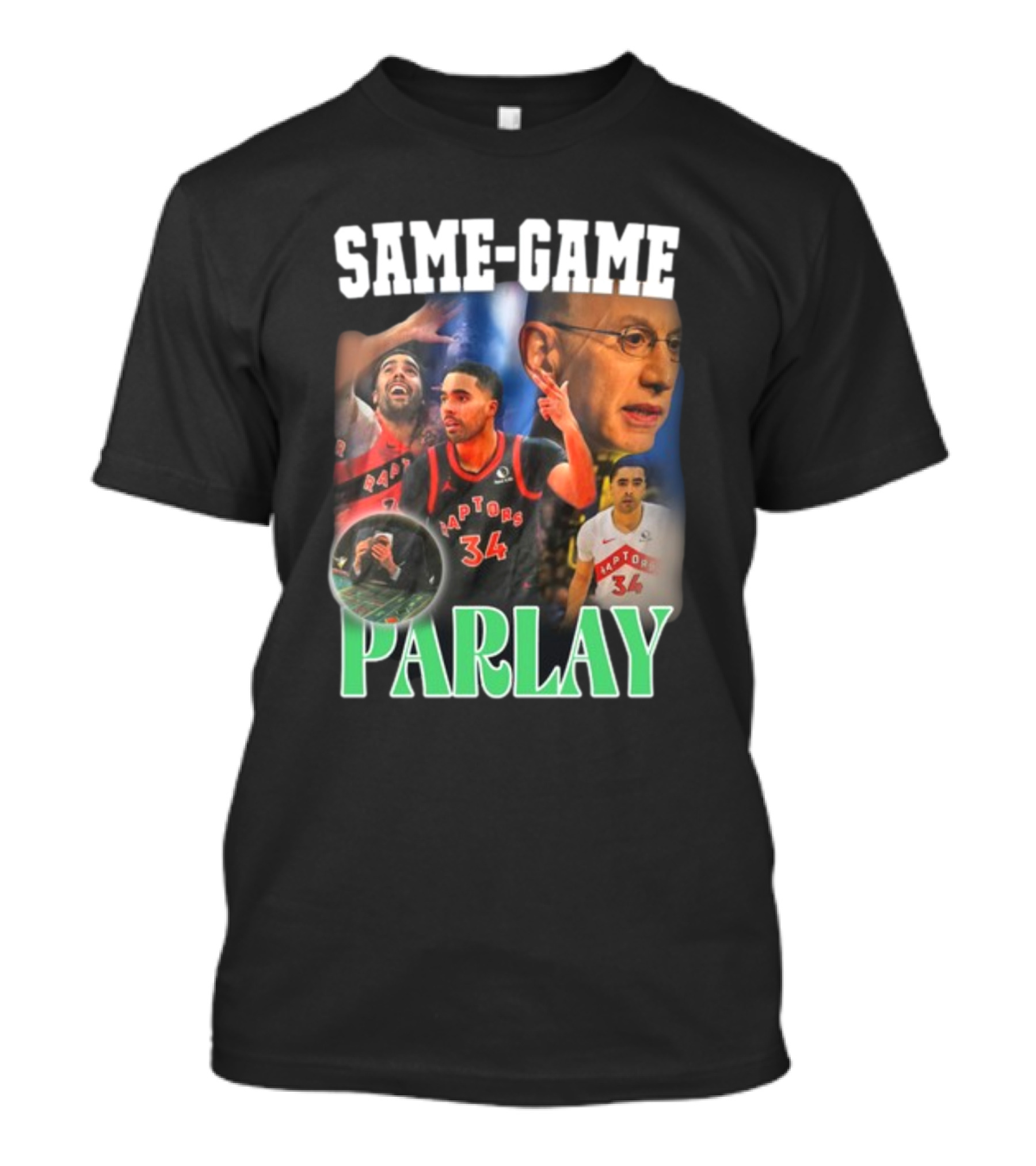 Same-Game Parlay Raptors 34 Basketball Icons T-Shirt