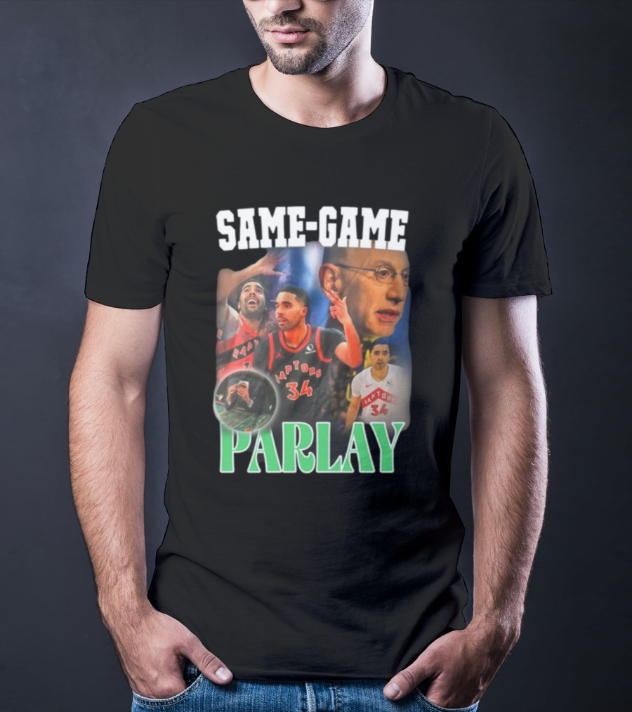 Same-Game Parlay Raptors 34 Basketball Icons T-Shirt