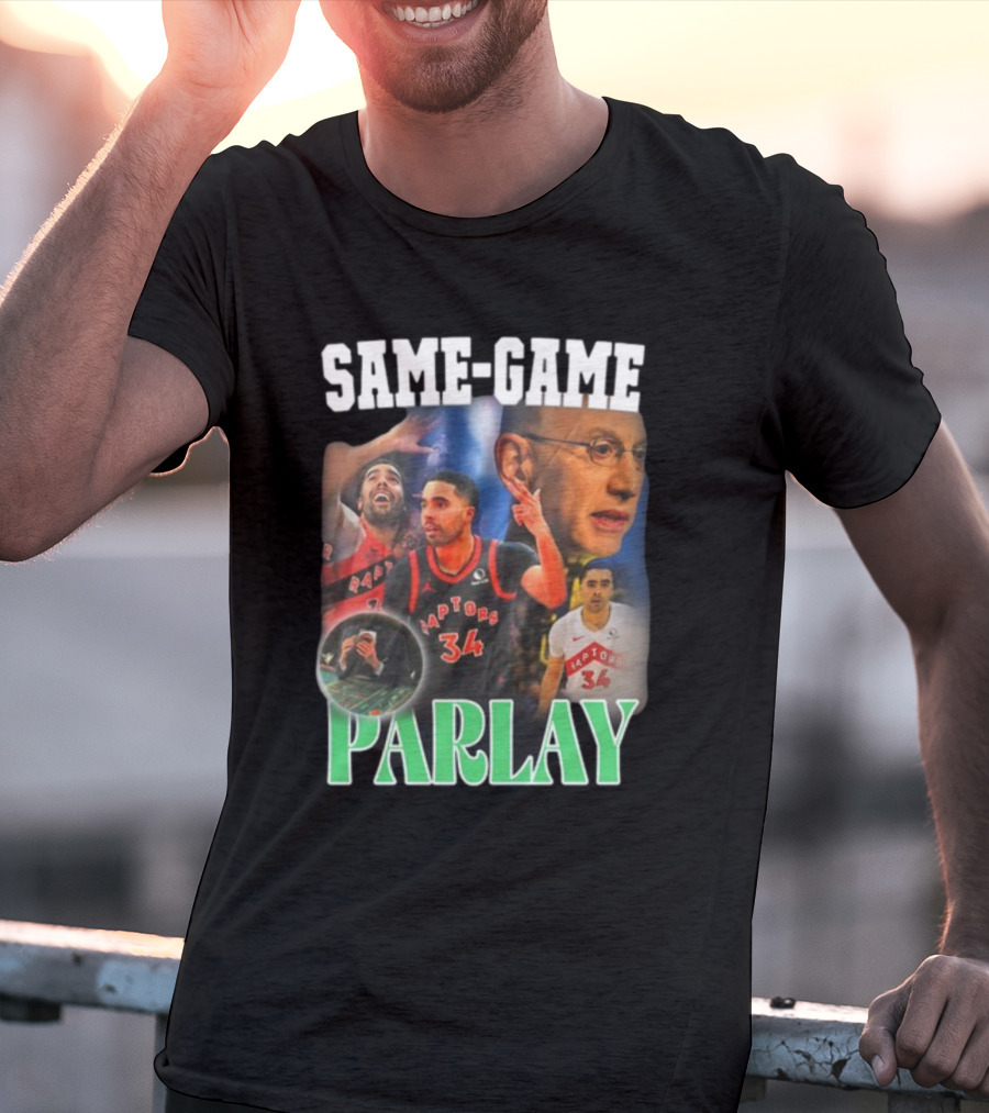 Same-Game Parlay Raptors 34 Basketball Icons T-Shirt