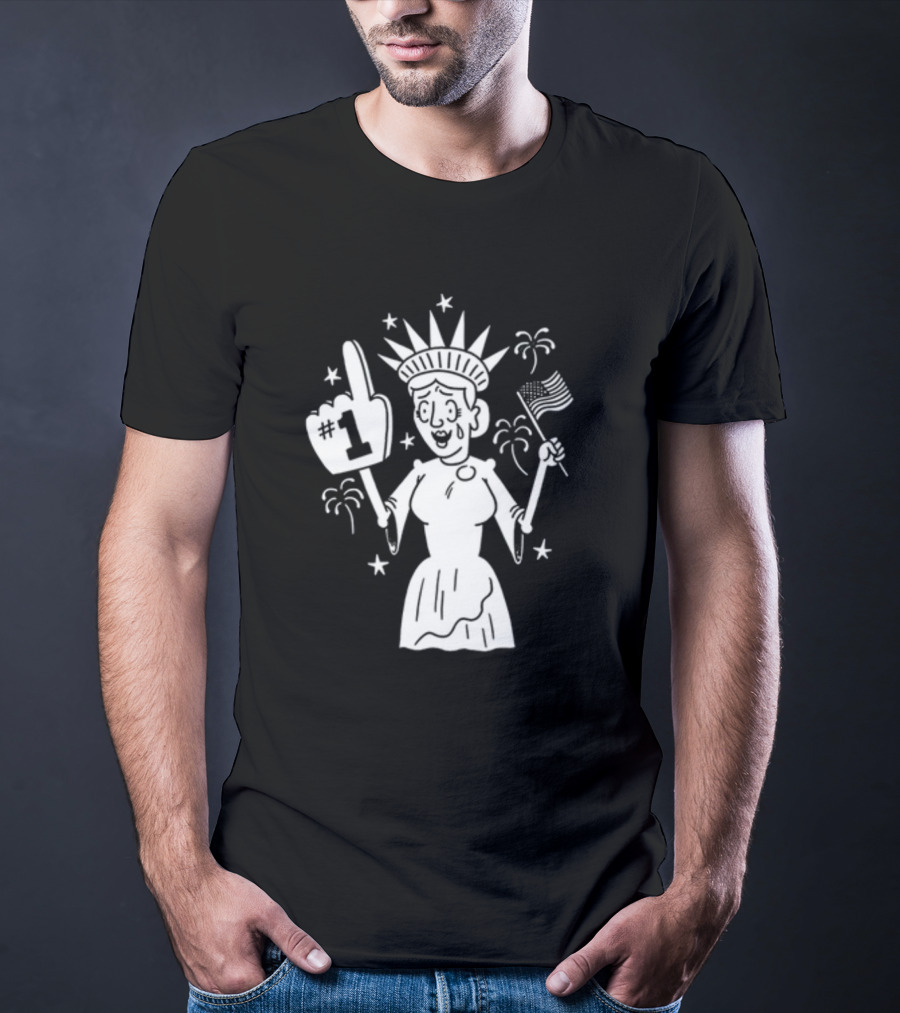 Lady Liberty Patriotic Joy Number One American T-Shirt