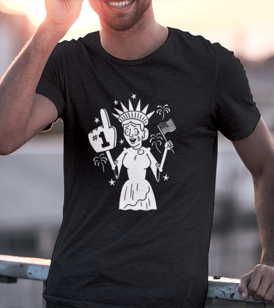 Lady Liberty Patriotic Joy Number One American T-Shirt