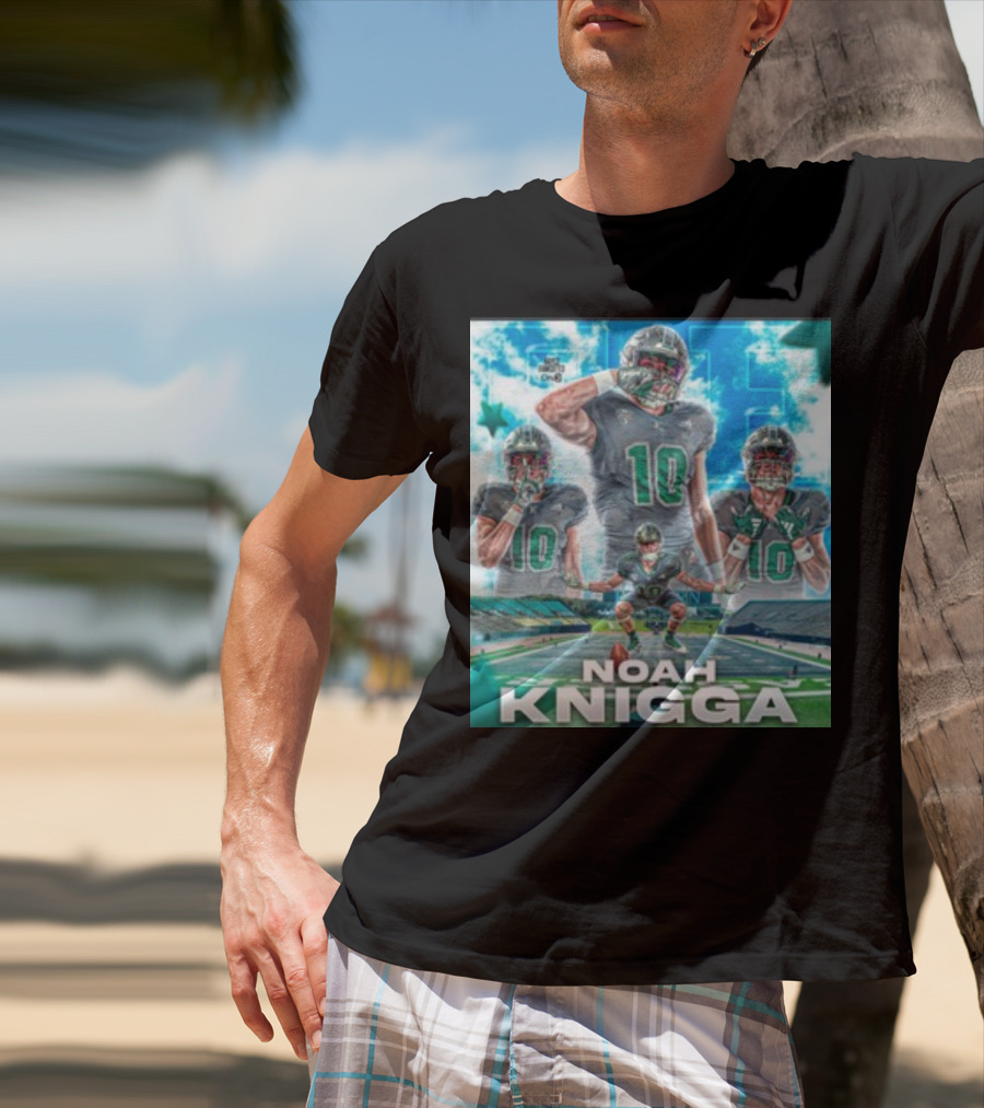 NOAH KNIGGA 10 Football Player On Field Performance Highlights T-Shirt