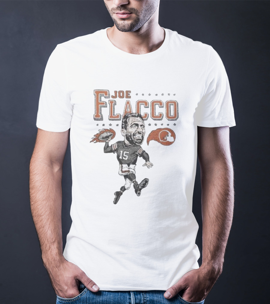Cleveland Browns Joe Flacco 15 Football Caricature T-Shirt