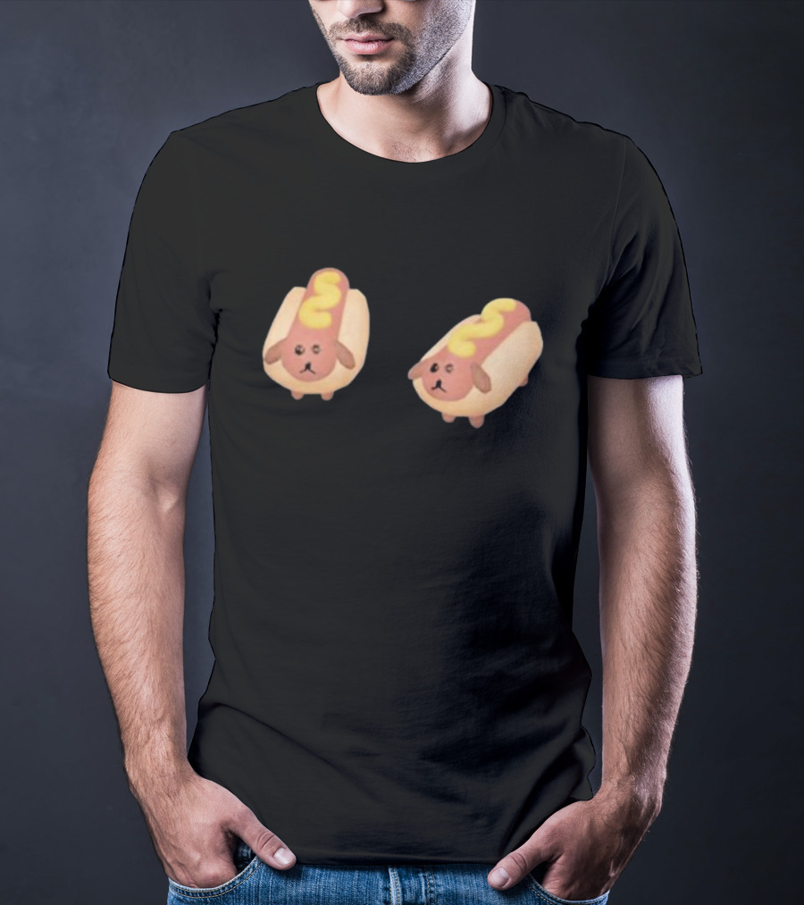 Double Hotdoggy Cute Puppy Snack T-Shirt