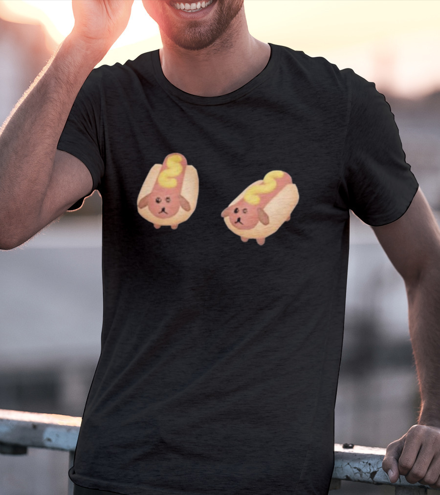 Double Hotdoggy Cute Puppy Snack T-Shirt