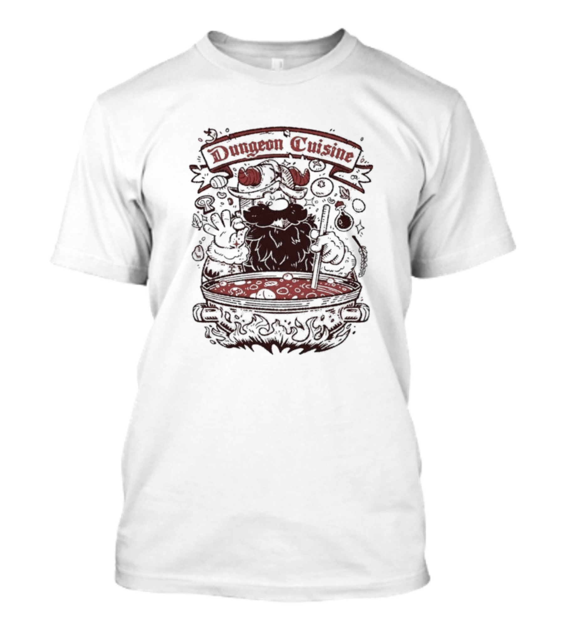 Dungeon Cuisine Devil Chef Brewing Magical Soup T-Shirt