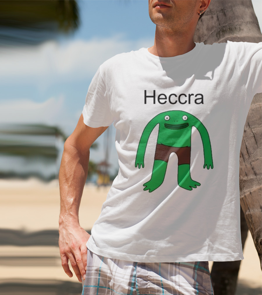 Heccra Mr. Frog Cartoon Character In Brown Shorts T-Shirt