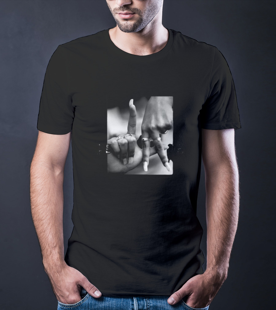 Pglang Kendrick Lamar Black And White Hand Gesture T-Shirt