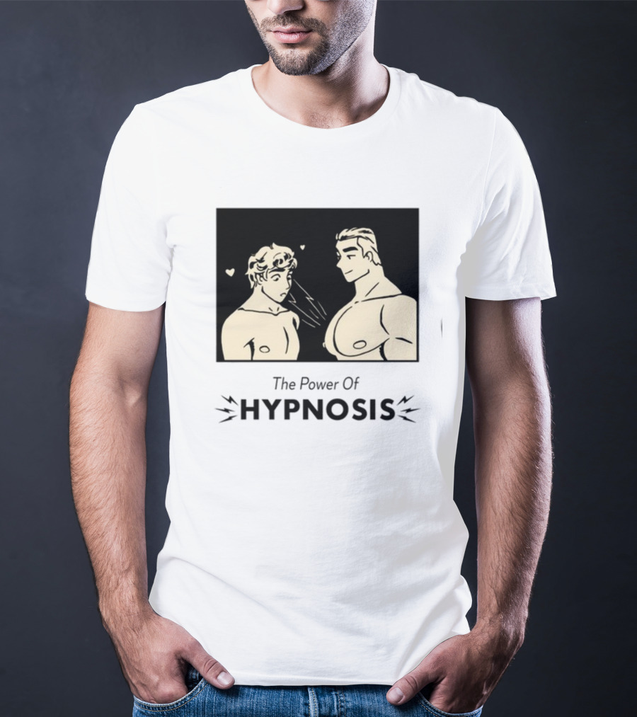 Hypnosis Power With Mesmerized Characters And Heart Symbols T-Shirt