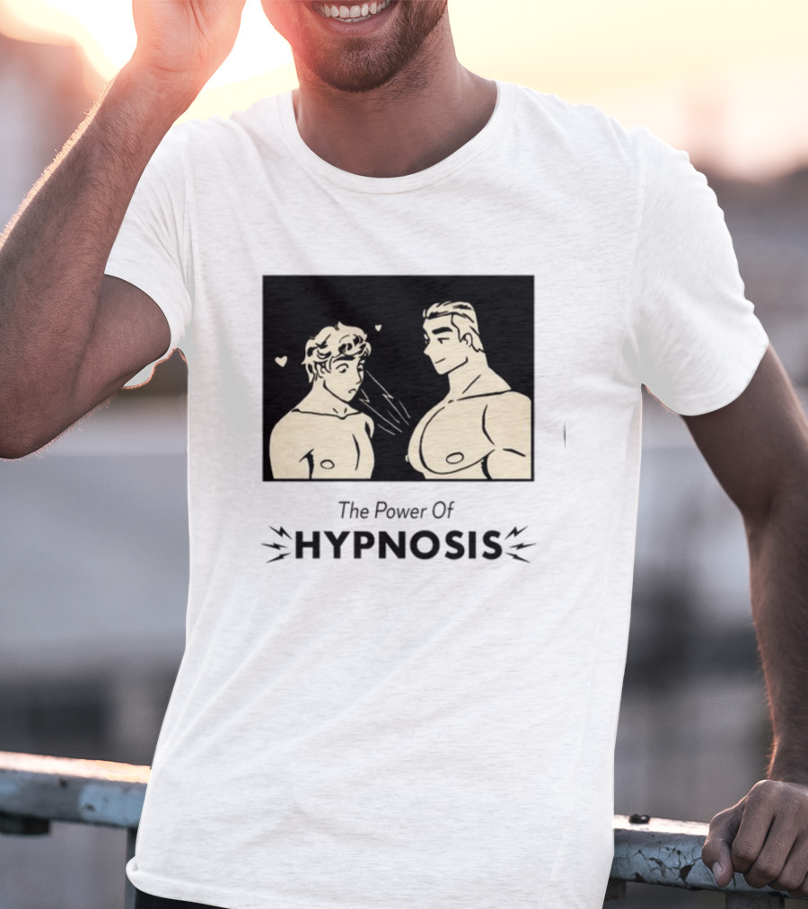 Hypnosis Power With Mesmerized Characters And Heart Symbols T-Shirt
