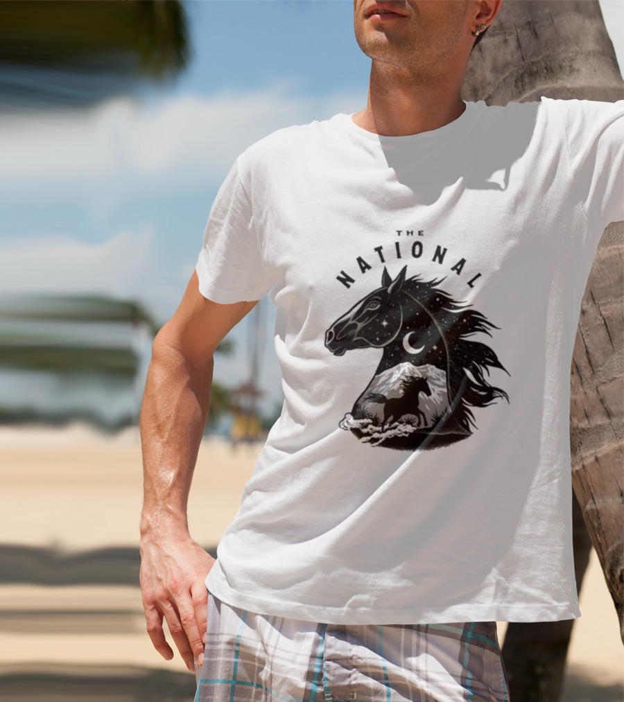 The National Mustang Starry Night Landscape Horse T-Shirt