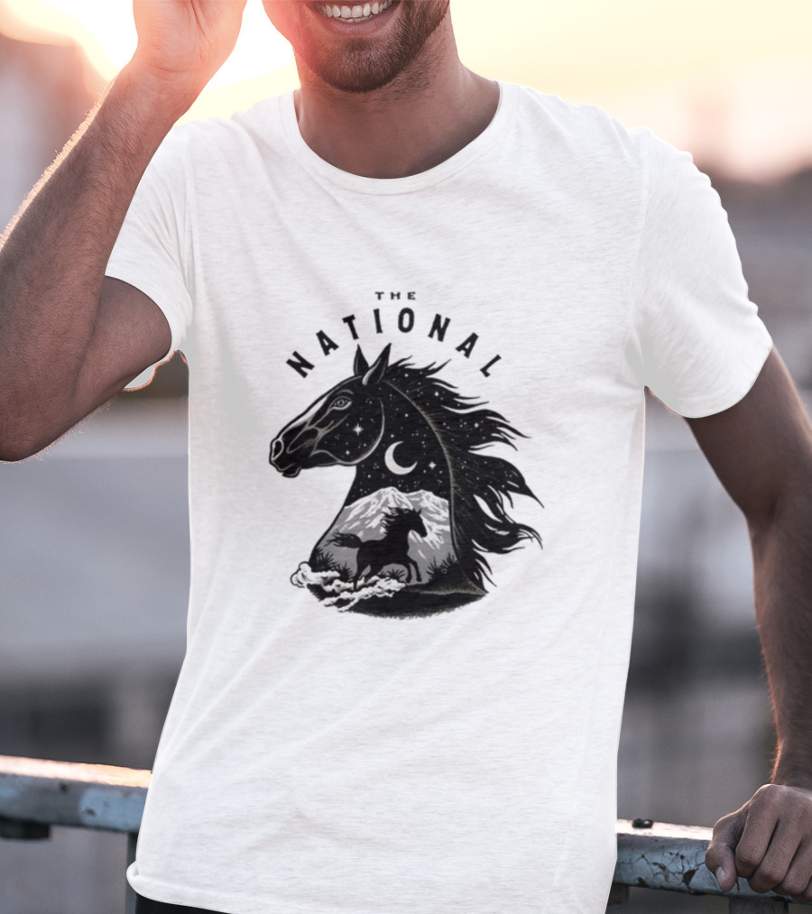 The National Mustang Starry Night Landscape Horse T-Shirt