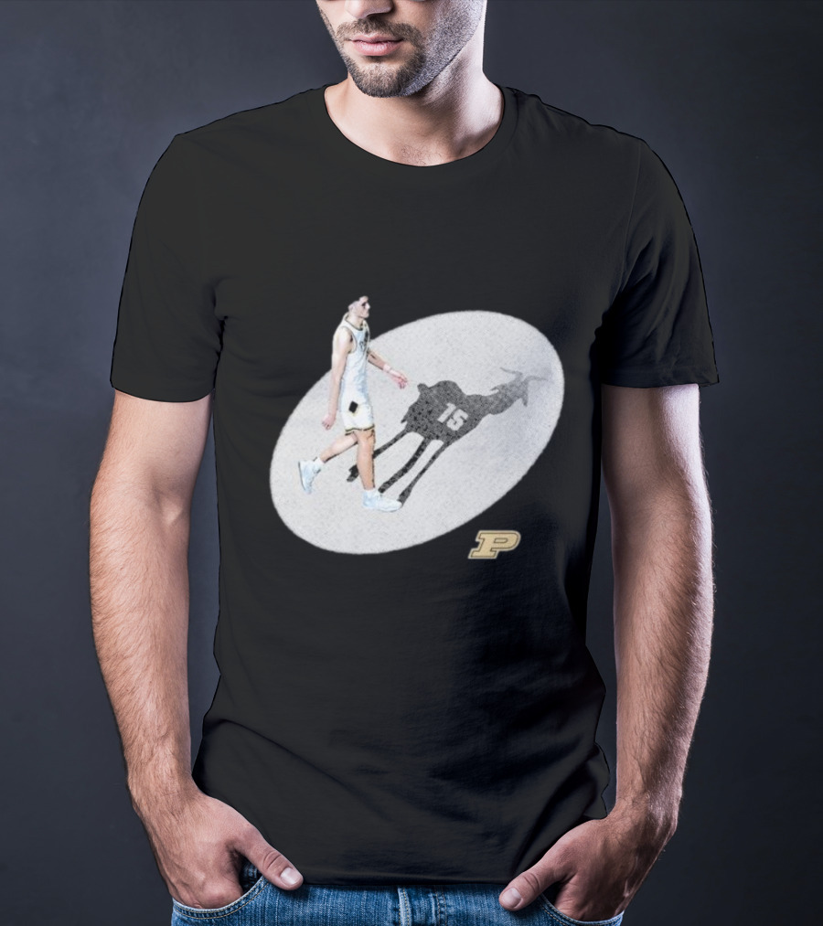 Edey Goat 15 Purdue Boilermakers Shadow Athlete T-Shirt