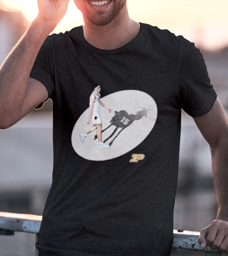 Edey Goat 15 Purdue Boilermakers Shadow Athlete T-Shirt
