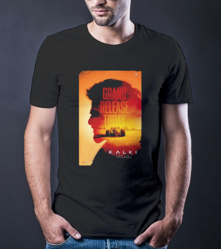 Grand Release Today Kalki Silhouette And Racing Car T-Shirt
