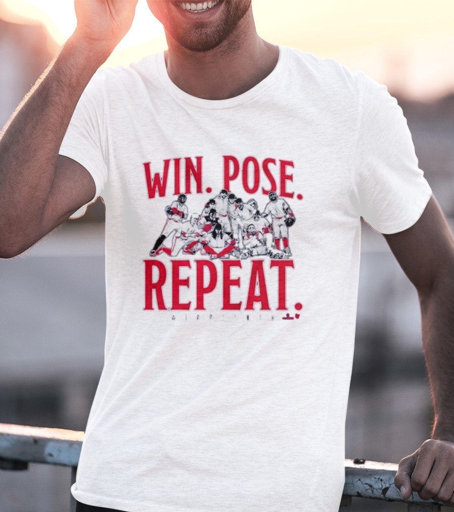 Minnesota Baseball Win Pose Repeat Team T-Shirt