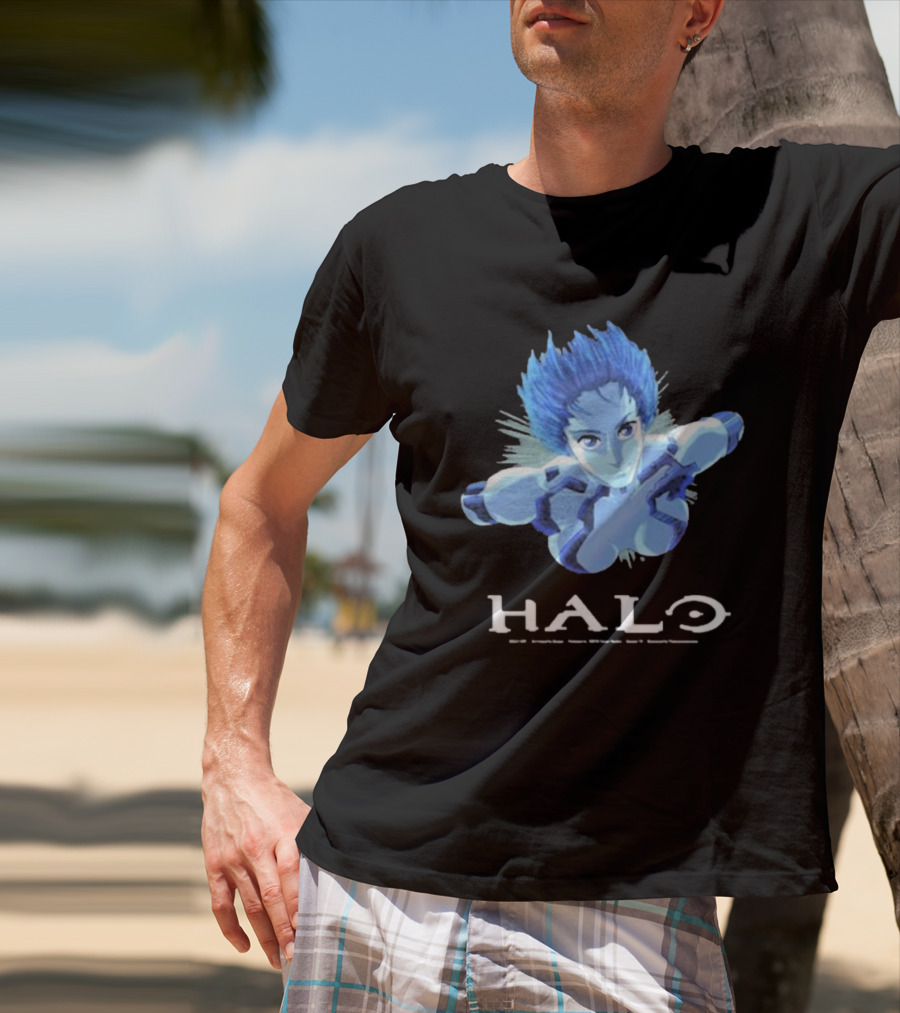Halo Cortana AI Character Blue Avatar T-Shirt