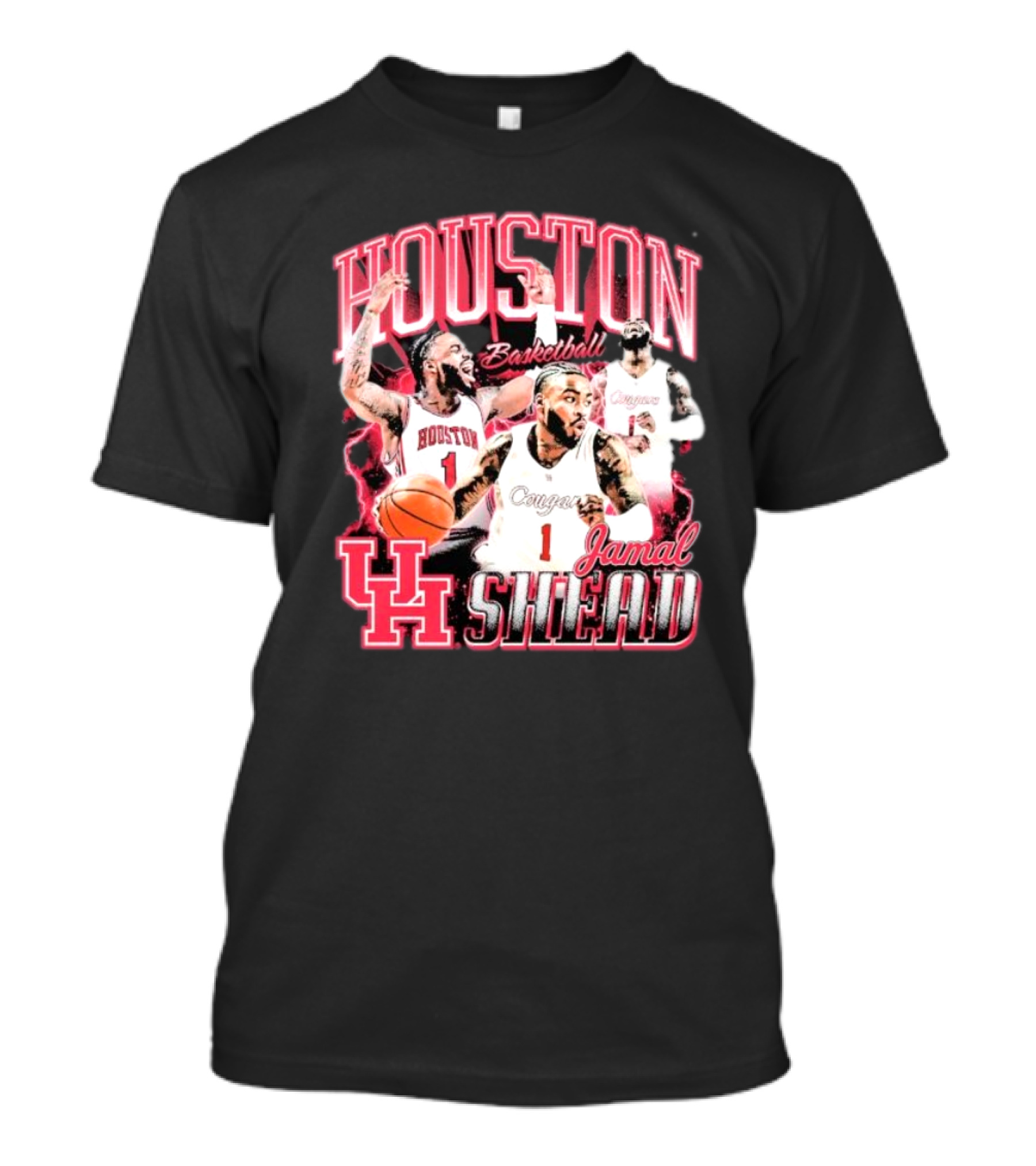 Jamal Shead Houston Cougars Basketball U H T-Shirt