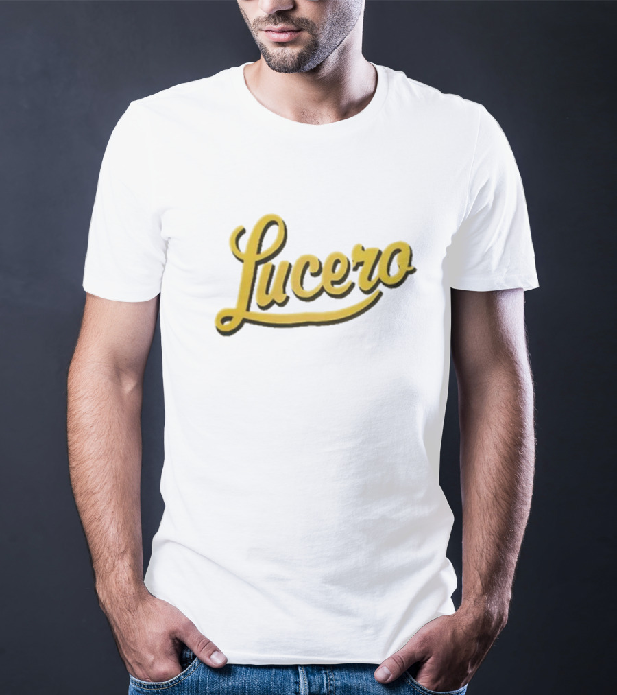 Lucero Script Logo Baseball T-Shirt