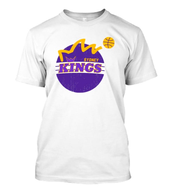 NBL Store Sydney Kings 22-23 Heritage Purple Basketball Logo Crown T-Shirt