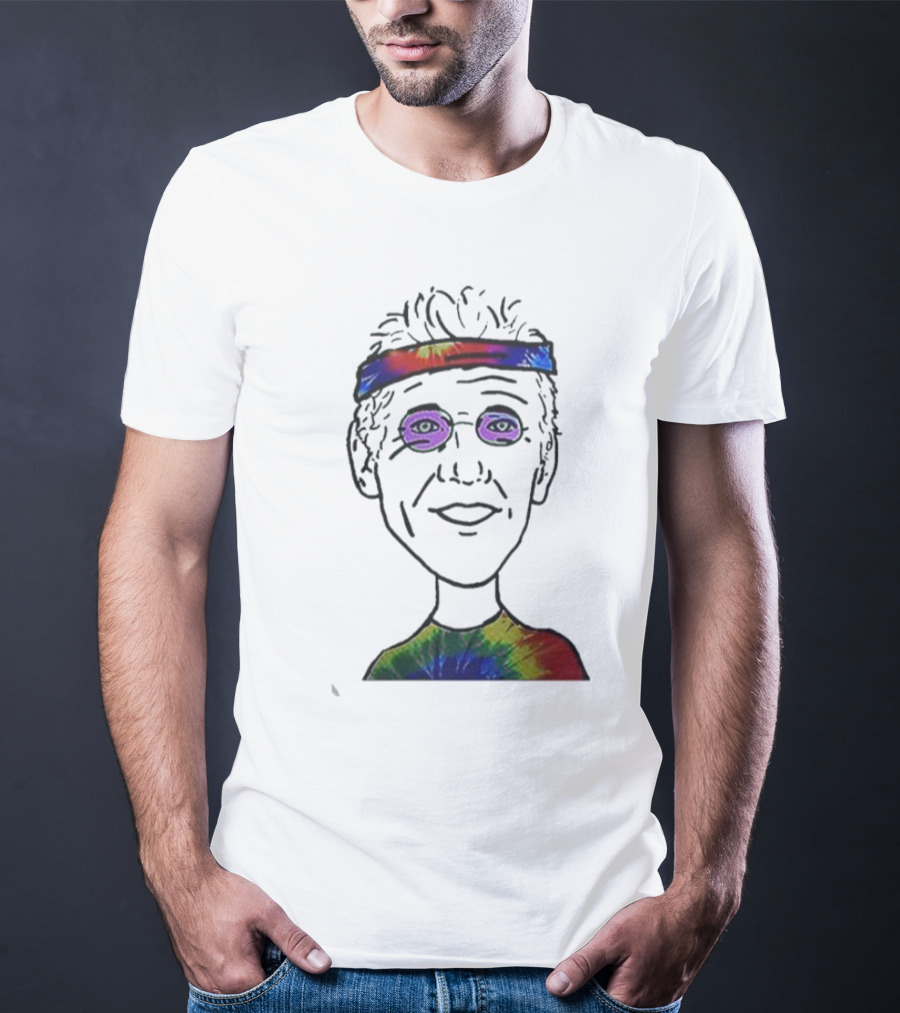 Bill Walton Tie-Dye Headband And Shirt Caricature T-Shirt