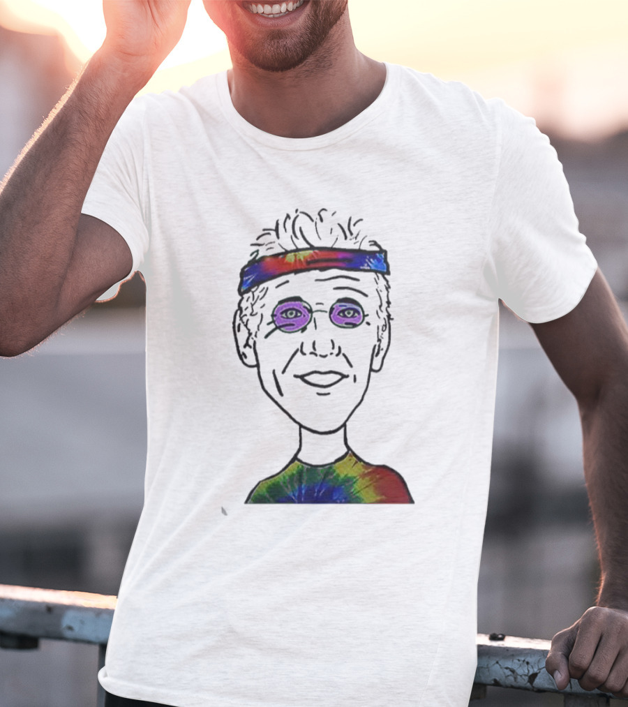 Bill Walton Tie-Dye Headband And Shirt Caricature T-Shirt