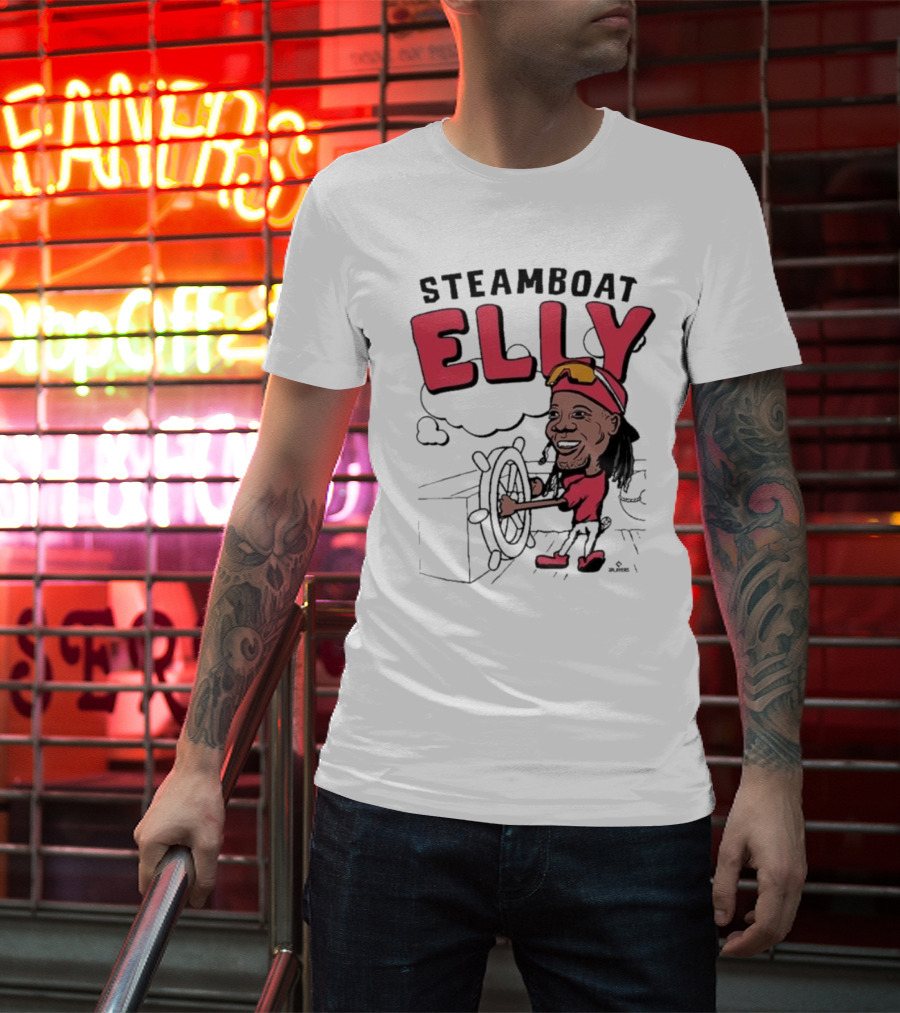 STEAMBOAT ELLY Elly De La Cruz Wheel Turner Cartoon T-Shirt
