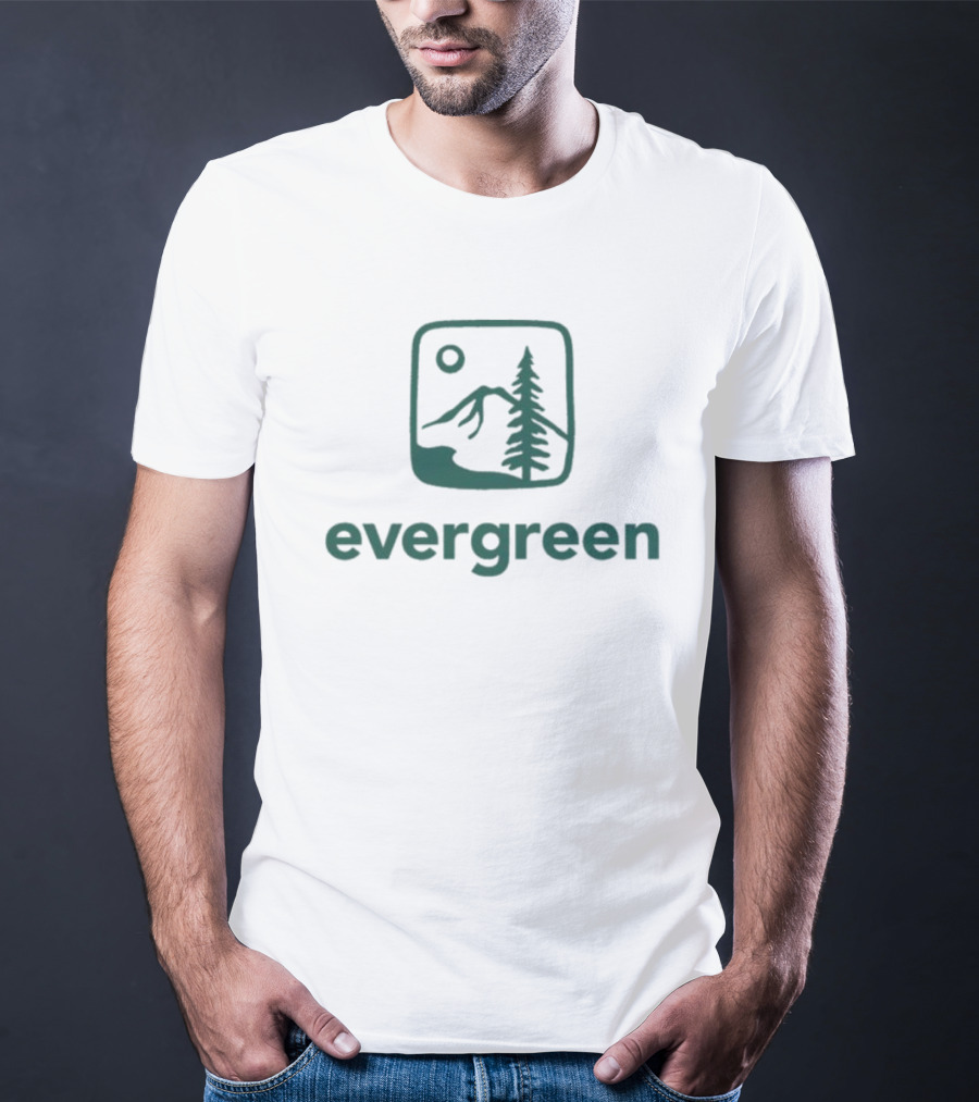 Evergreen State Mountain Pine Logo Ringer T-Shirt