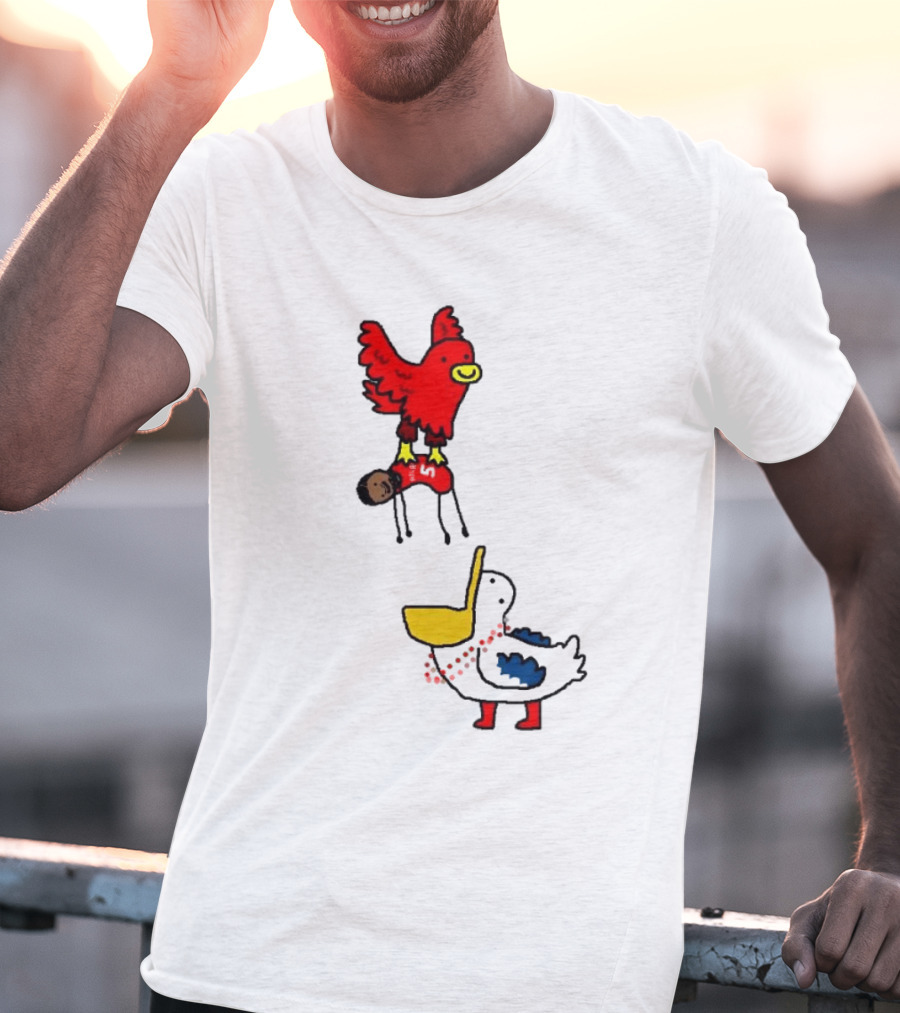 Hawks Trade Dejounte Murray To The Pelicans NBA Paint Bird Dunking Player T-Shirt