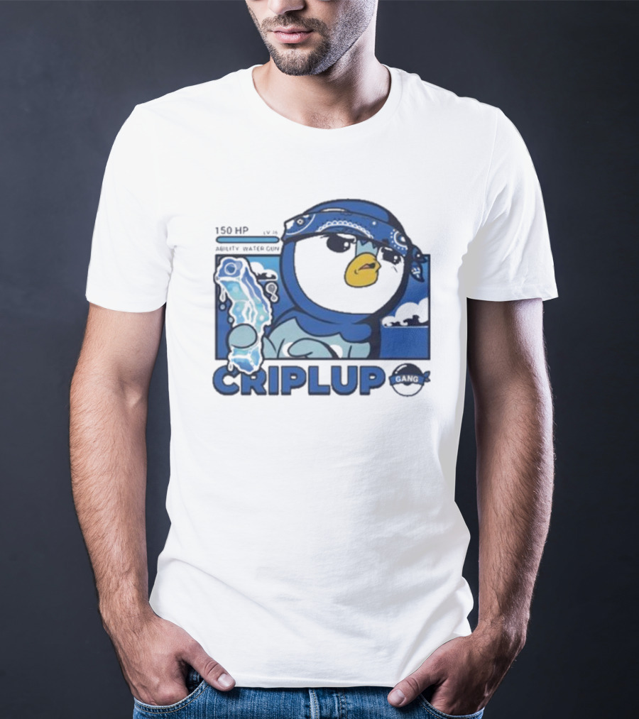 Impjcomics Criplup Comic Blue Bandana Penguin T-Shirt