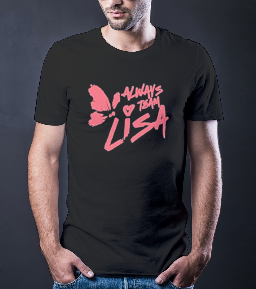 Always Team Lisa Pink Butterfly Heart T-Shirt