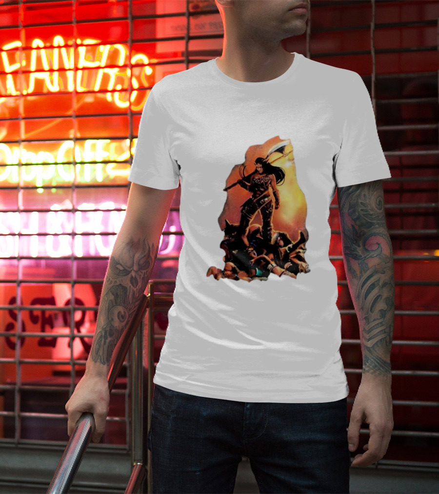 Athena Palmer Warrior Standing Over Fallen Warriors T-Shirt