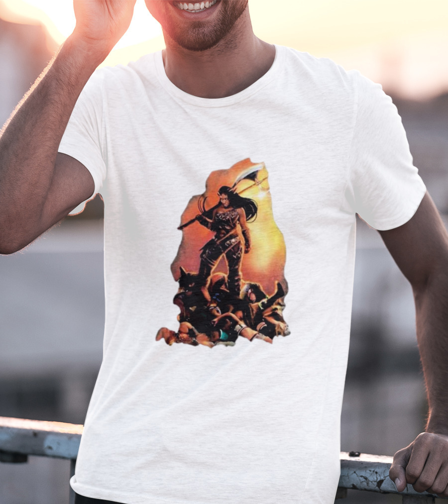 Athena Palmer Warrior Standing Over Fallen Warriors T-Shirt