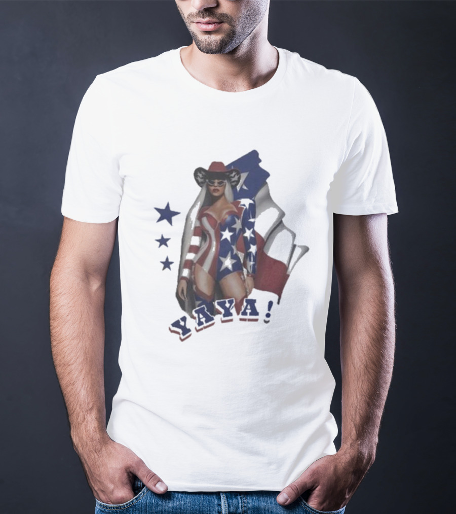 Cowboy Yaya American Flag Stars T-Shirt
