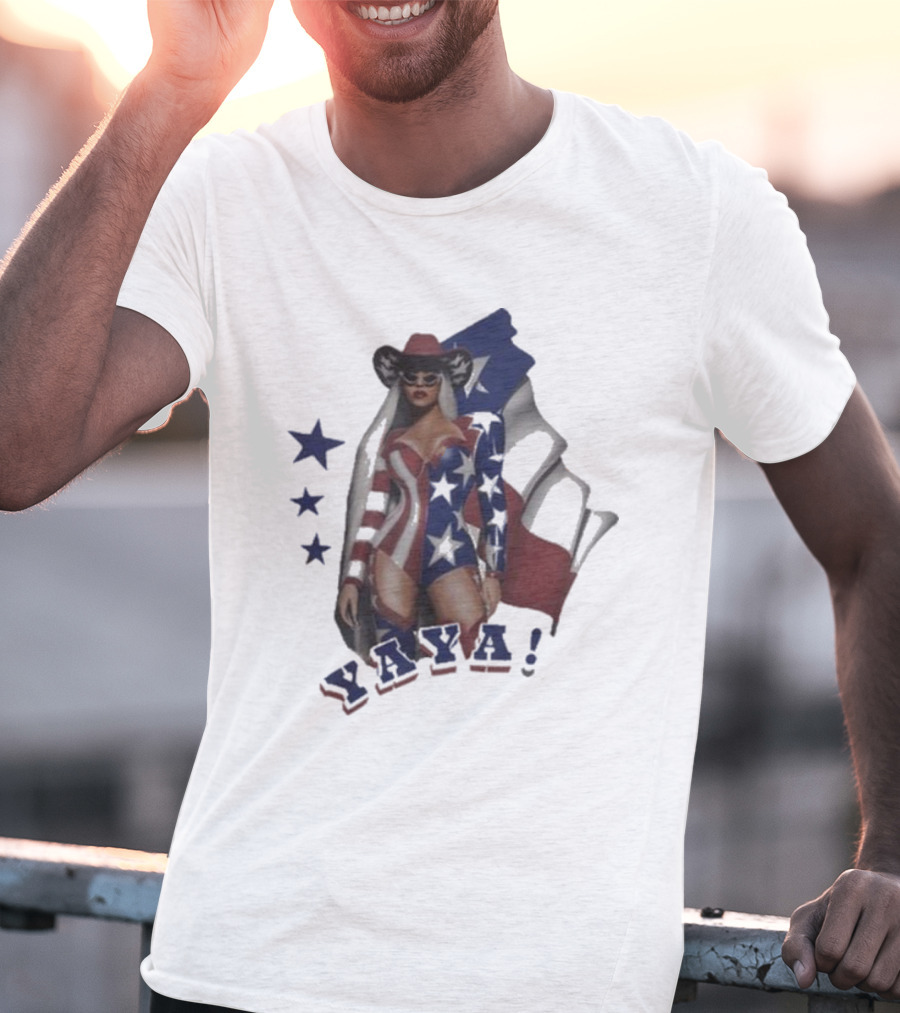 Cowboy Yaya American Flag Stars T-Shirt