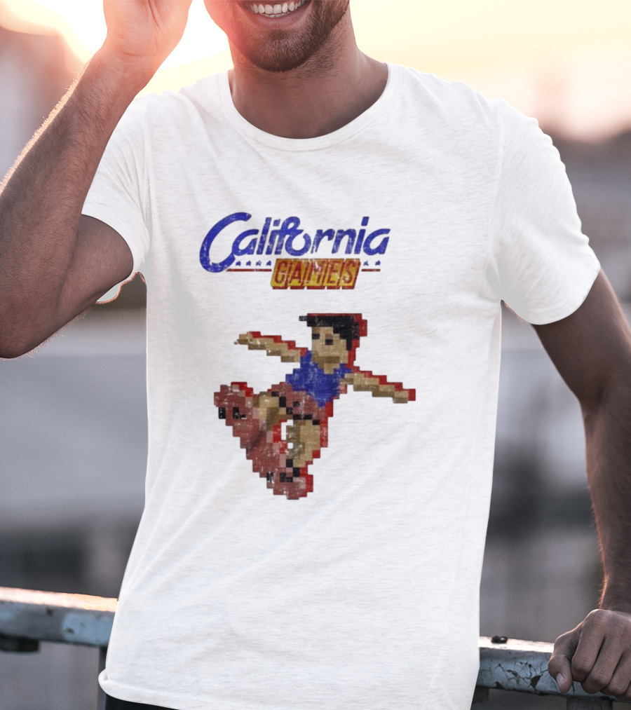 California Games Pixelated Skateboarding Retro Gaming T-Shirt