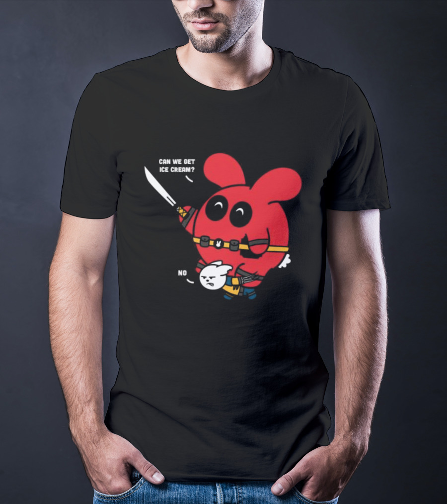 Can We Get Ice Cream No Exclusive Deadpool Rabbit T-Shirt