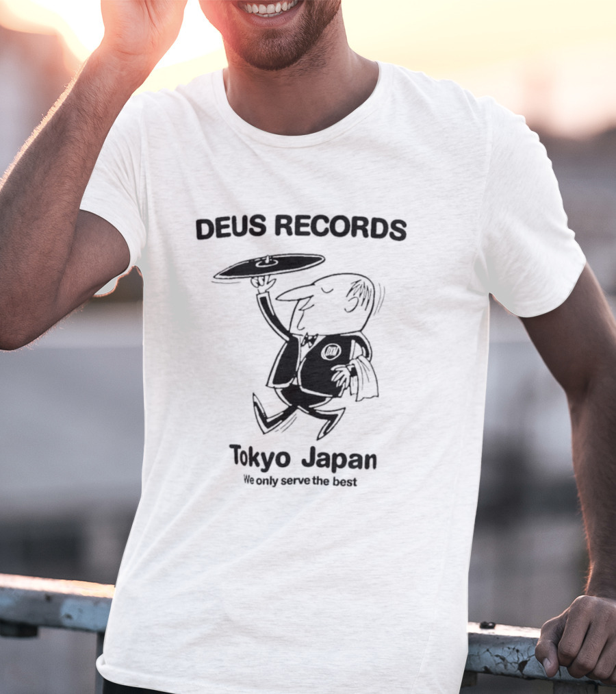 Deus Records Tokyo Japan We Only Serve The Best Vinyl Character T-Shirt