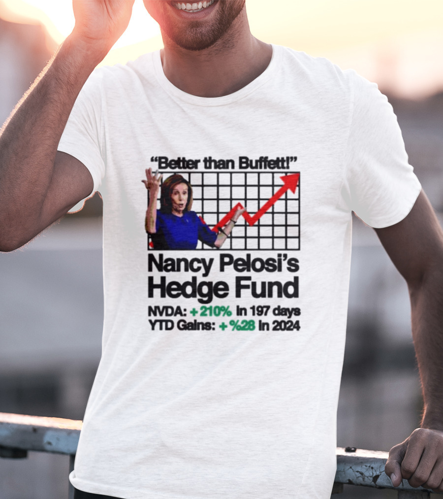 Better Than Buffett Nancy Pelosi's Hedge Fund NVDA Gains 210 Percent YTD T-Shirt