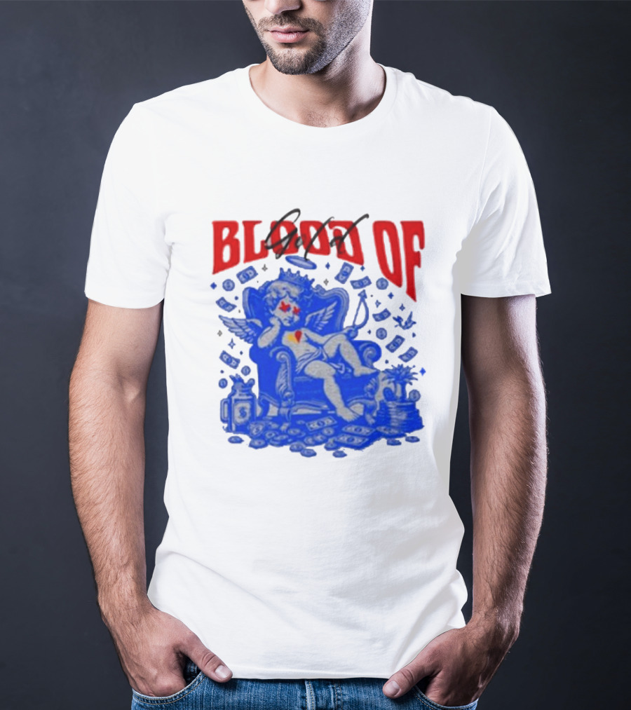 Blood Of Gold Angel On Throne Surrounded By Money T-Shirt