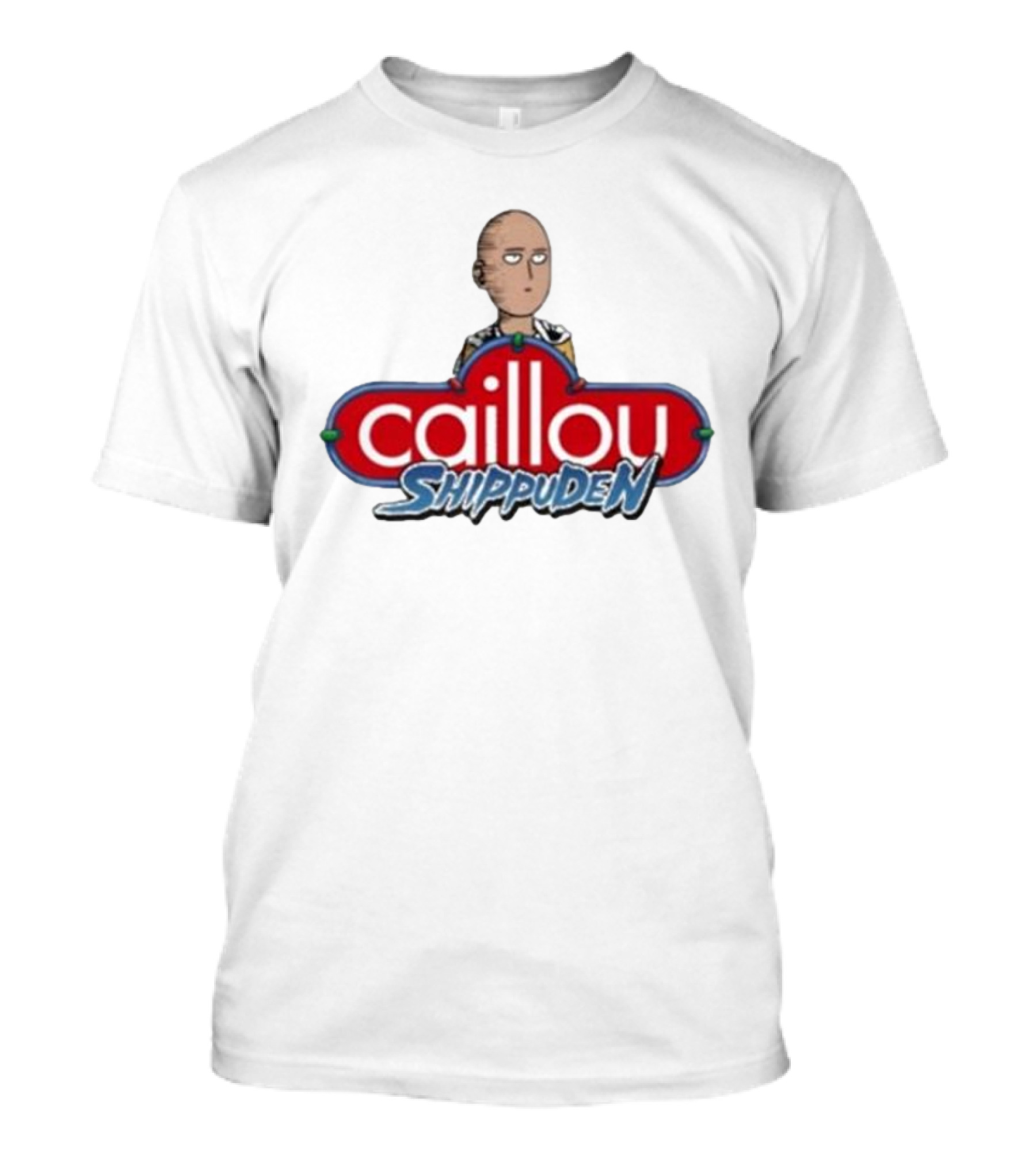 Goofyahhtees Caillou Shippuden Logo Mashup With Bald Character T-Shirt