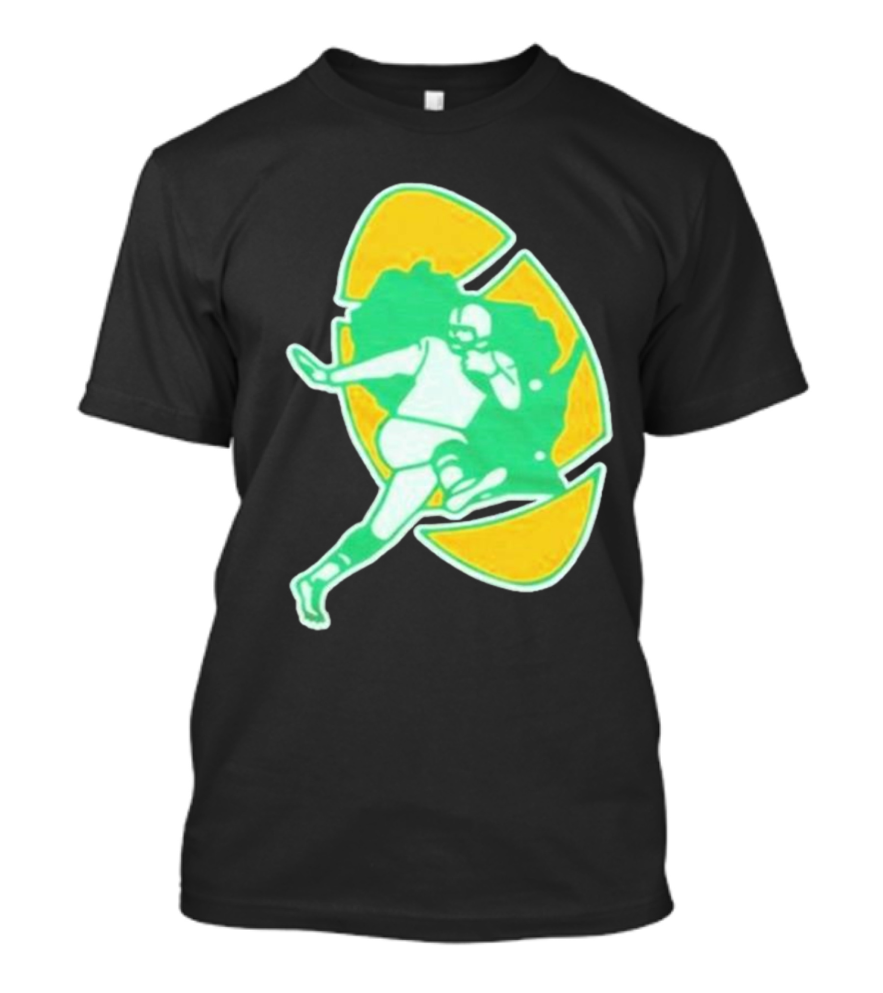 Green Bay Packers Alt Logo 1956 Retro Football Player Emblem T-Shirt