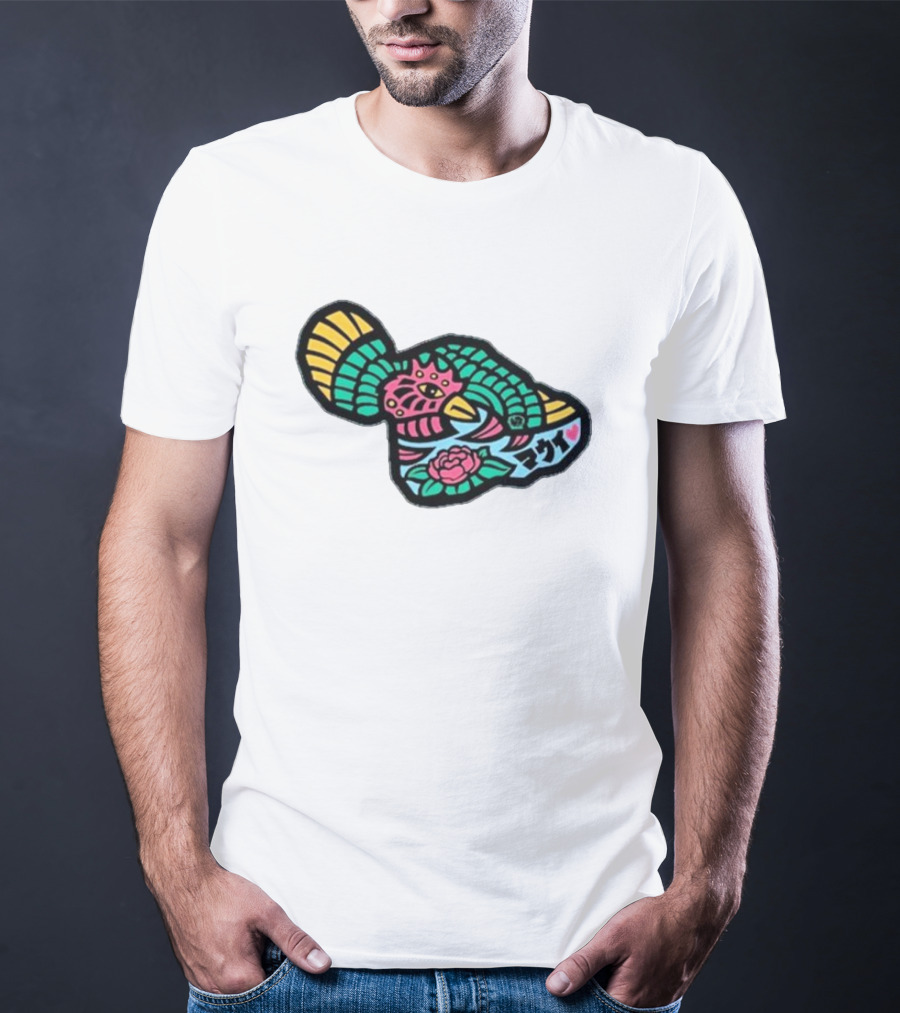 Sumofish Maui Kanji Flower Phoenix T-Shirt
