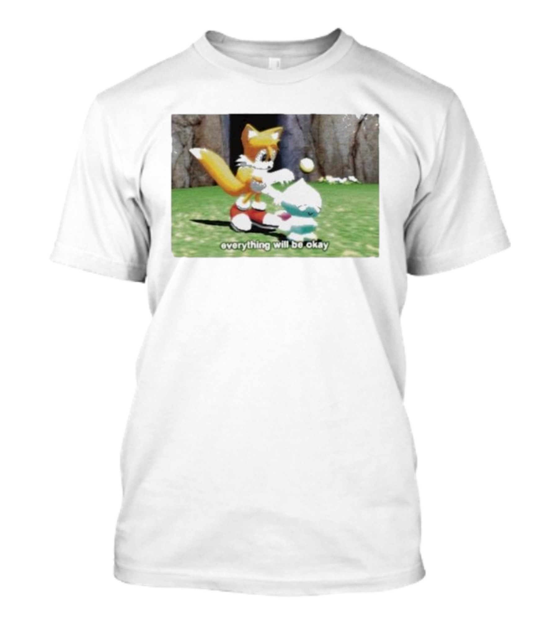 Tails Chao Everything Will Be Okay Game Scene Comfort T-Shirt