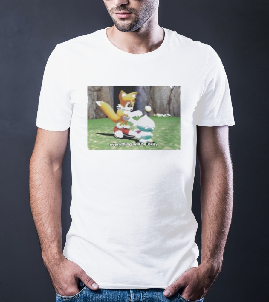 Tails Chao Everything Will Be Okay Game Scene Comfort T-Shirt